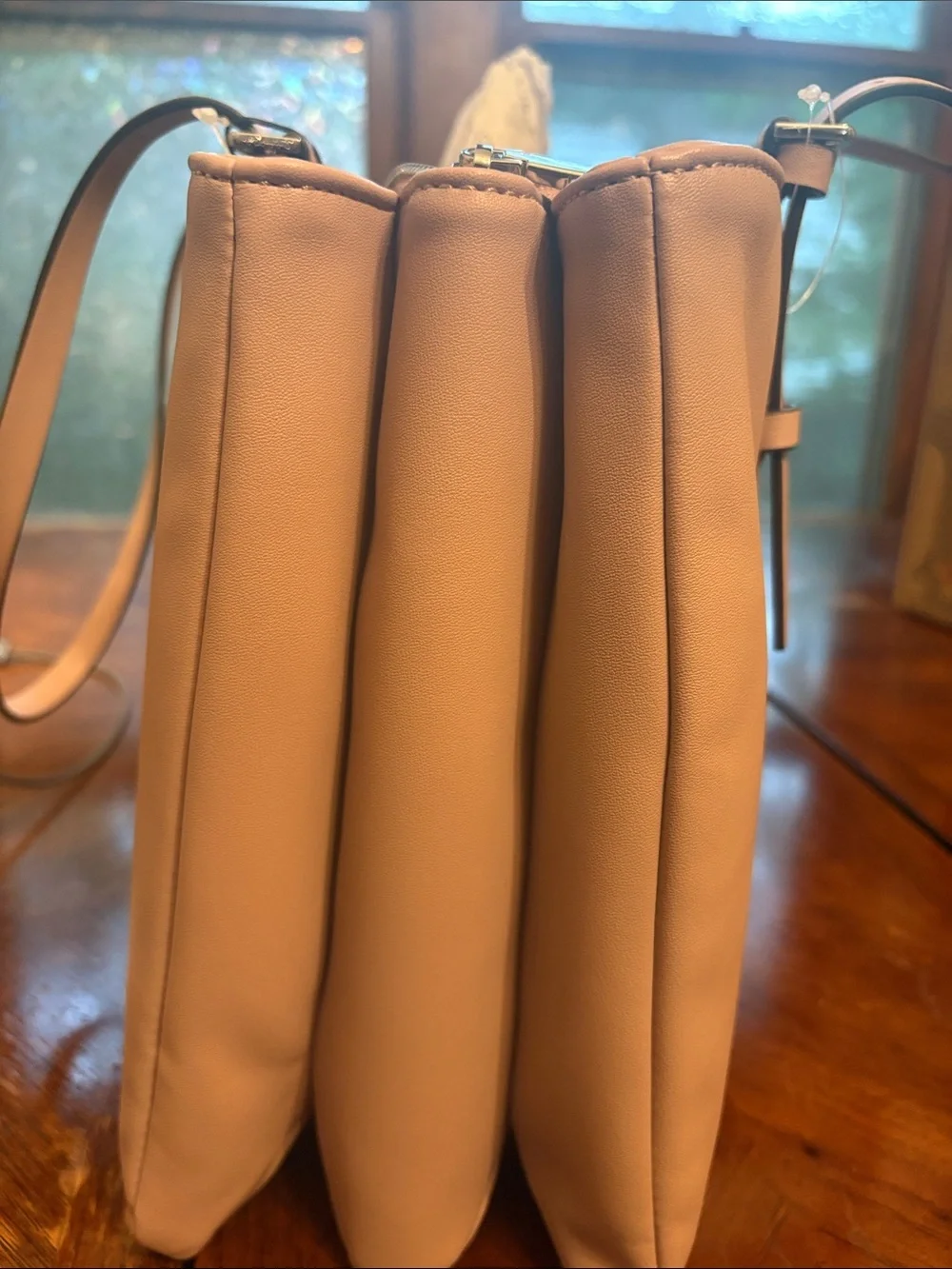 NEW WITH TAGS: Calvin Klein Mauve Pink Leather-Look Tote